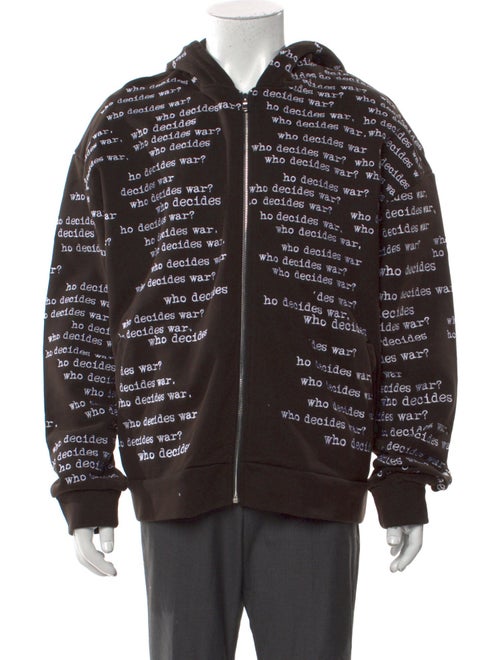 Who Decides War Printed Crew Neck Hoodie