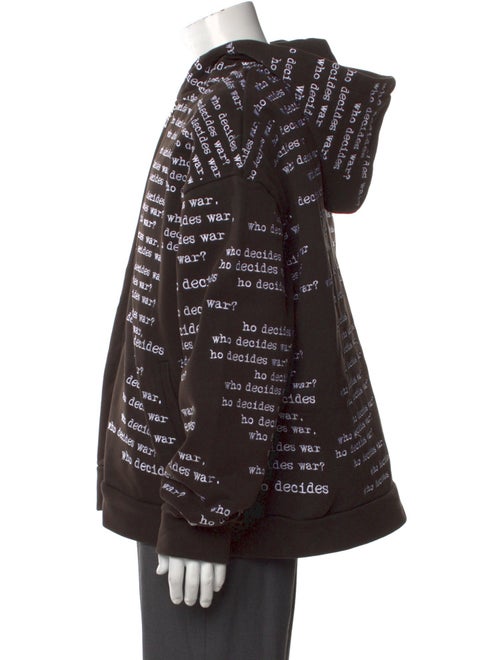 Who Decides War Printed Crew Neck Hoodie