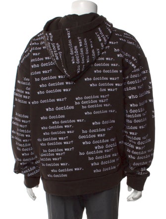 Who Decides War Printed Crew Neck Hoodie