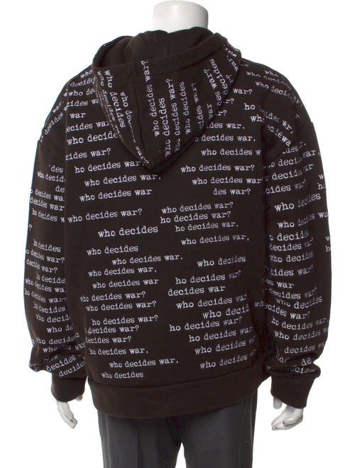 Who Decides War Printed Crew Neck Hoodie