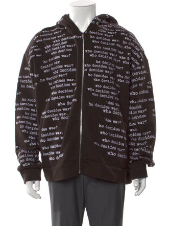 Who Decides War Printed Crew Neck Hoodie