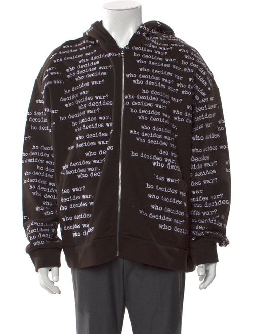 Who Decides War Printed Crew Neck Hoodie