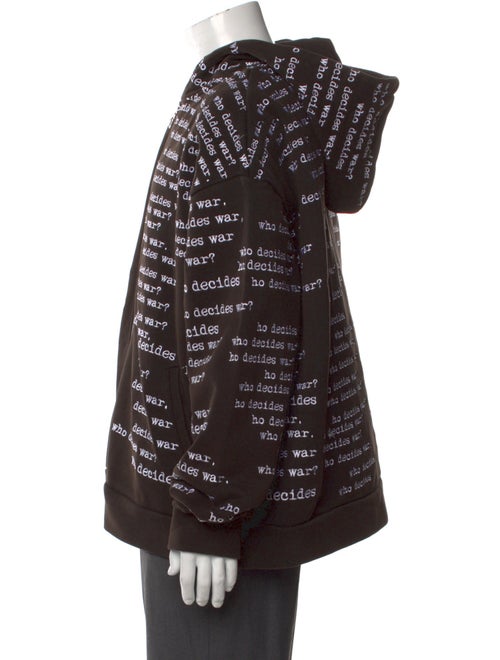 Who Decides War Printed Crew Neck Hoodie