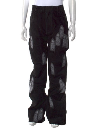 Who Decides War Graphic Print Cargo Pants