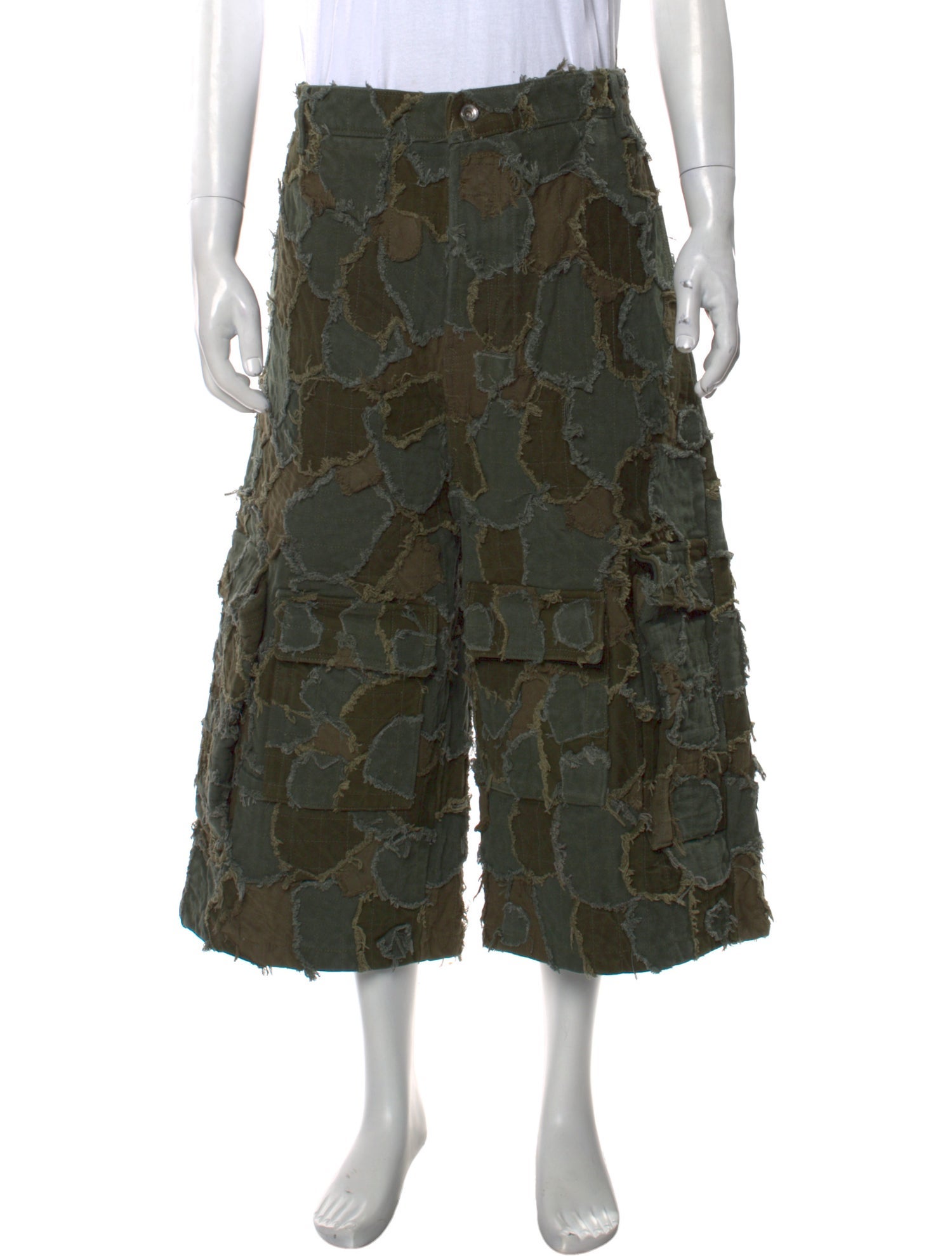 Who Decides War Camouflage Print Cargo Shorts