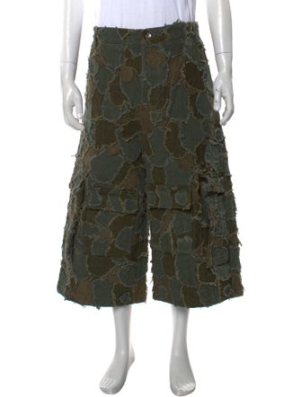 Who Decides War Camouflage Print Cargo Shorts