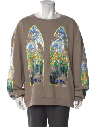 Who Decides War Graphic Print Crew Neck Sweatshirt