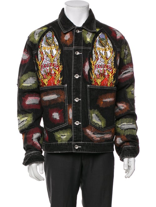 Who Decides War Printed Denim Jacket