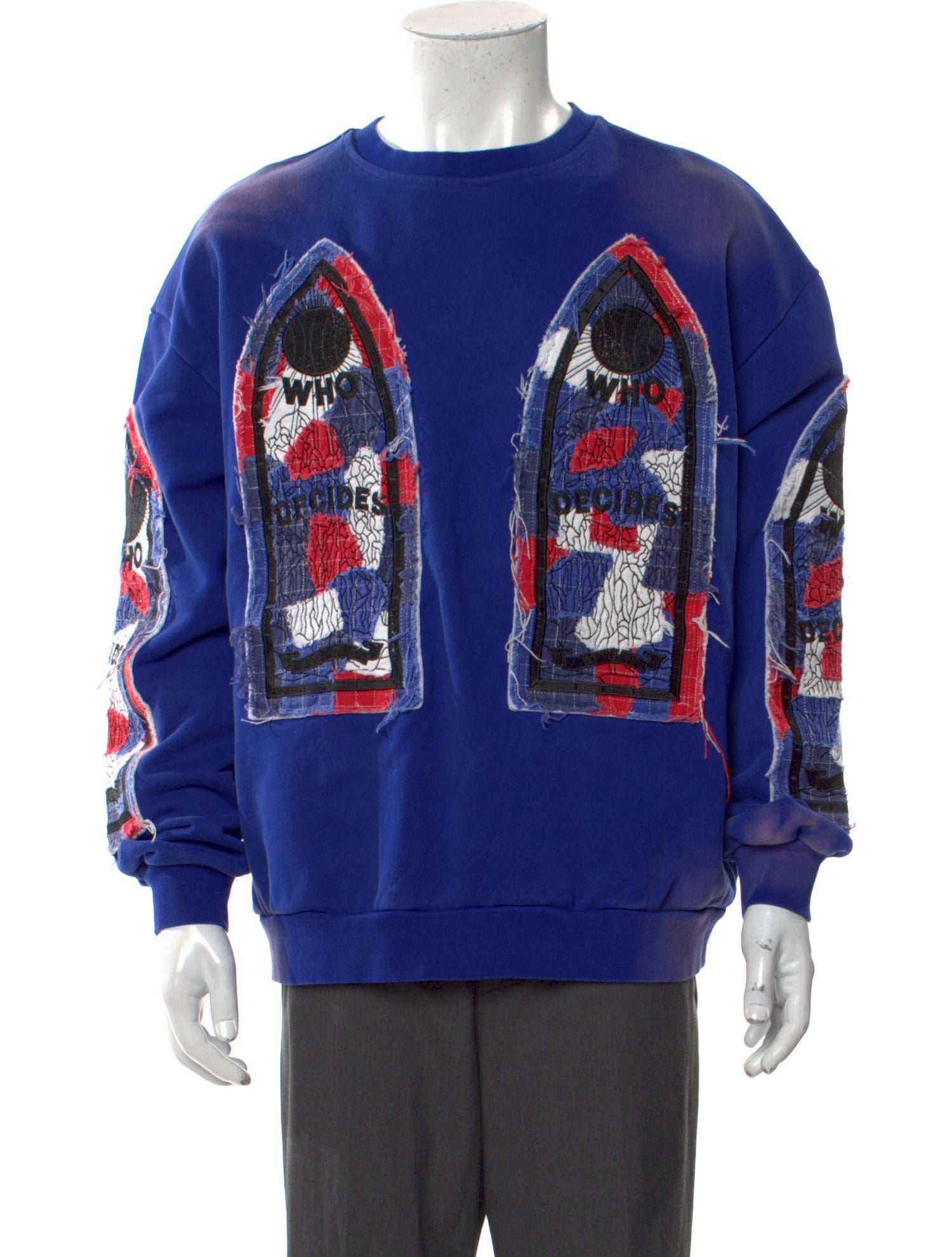 Who Decides War Graphic Print Crew Neck Sweatshirt w/ Tags