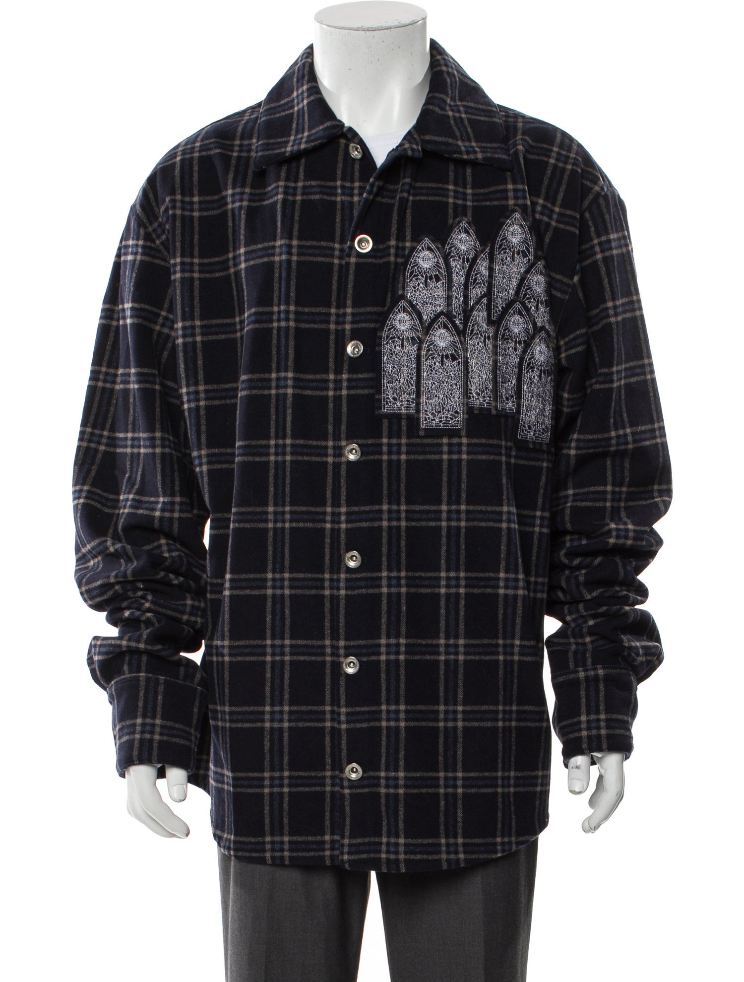 Who Decides War Plaid Print Long Sleeve Shirt w/ Tags