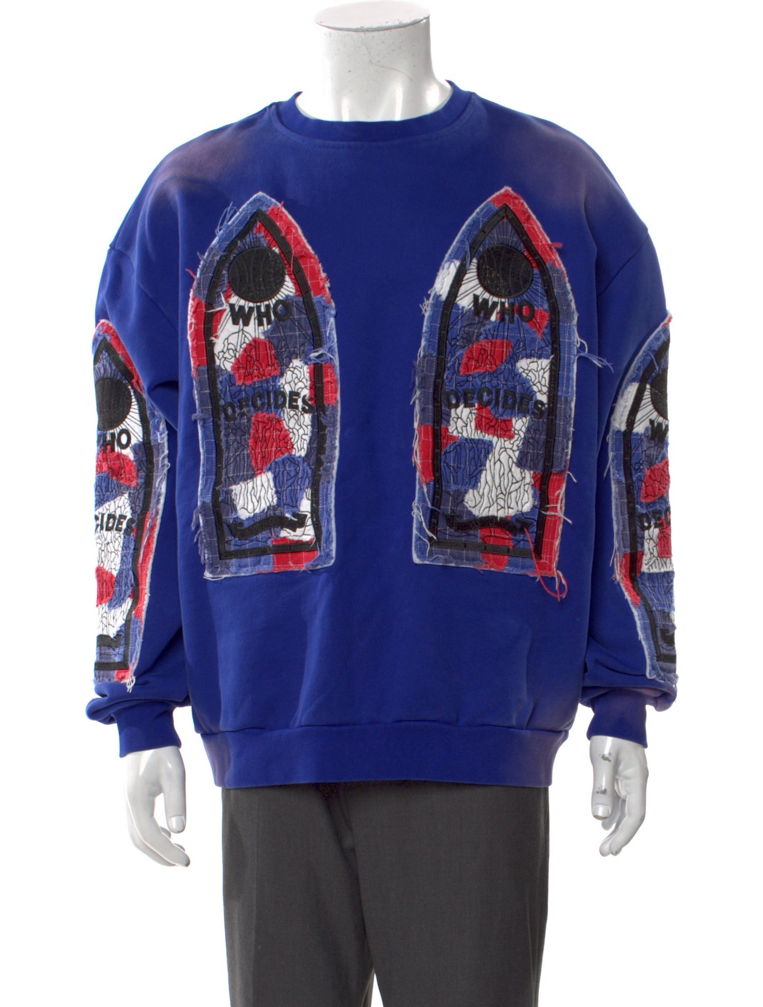 Who Decides War Graphic Print Crew Neck Sweatshirt w/ Tags