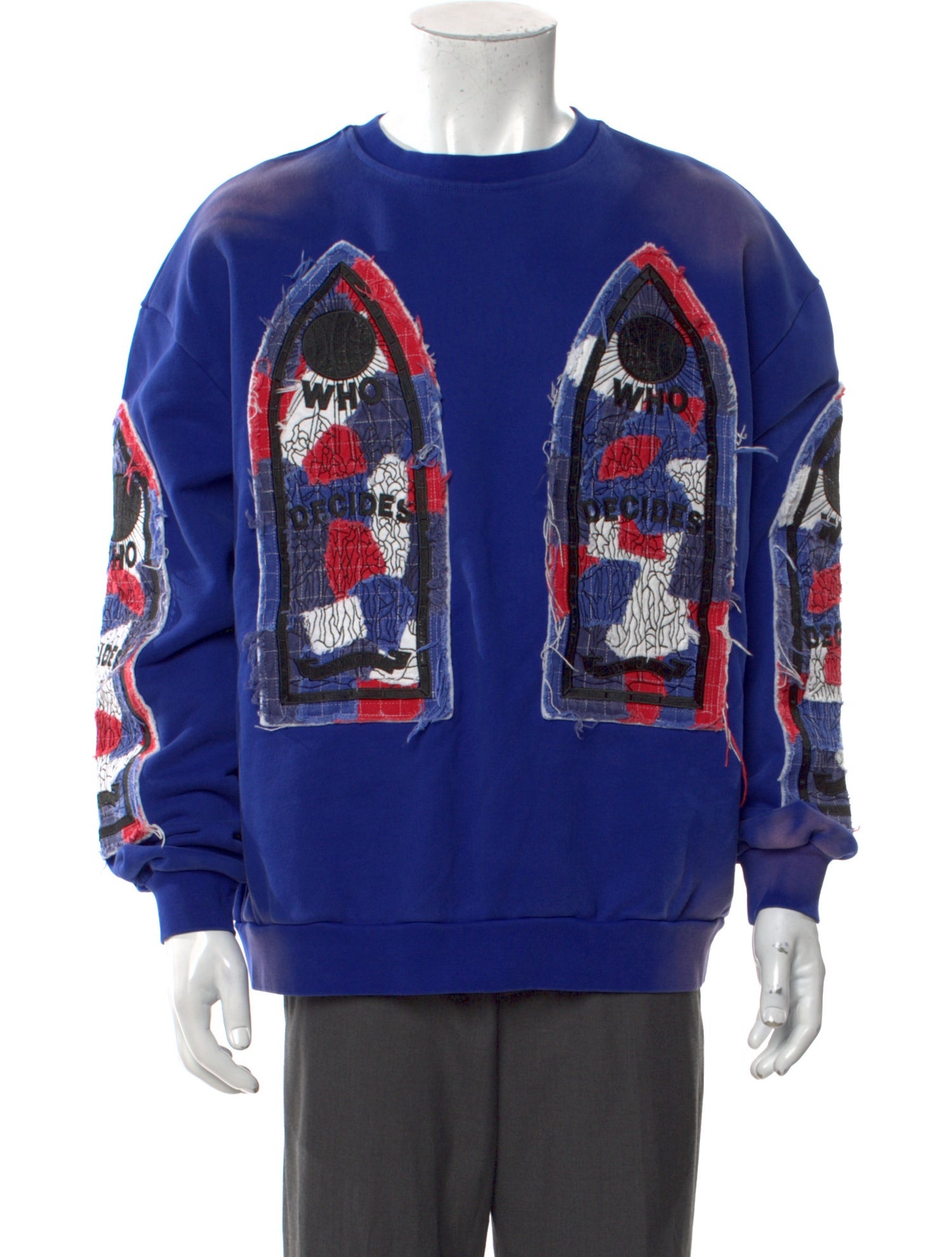 Who Decides War Graphic Print Crew Neck Sweatshirt w/ Tags