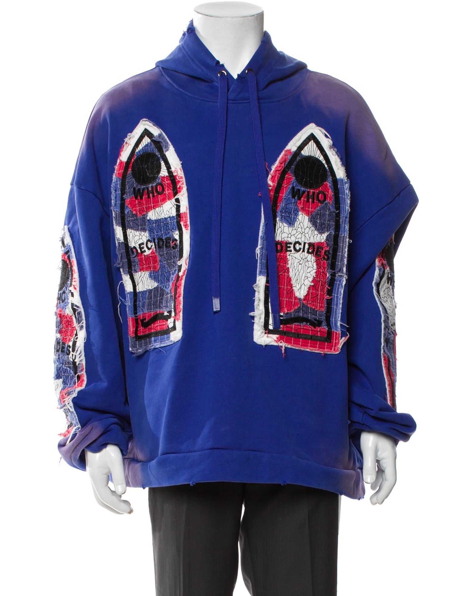 Who Decides War Graphic Print Crew Neck Hoodie