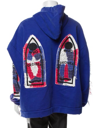 Who Decides War Graphic Print Crew Neck Hoodie