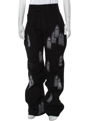 Who Decides War Pants Leather Sweatpants 3XL