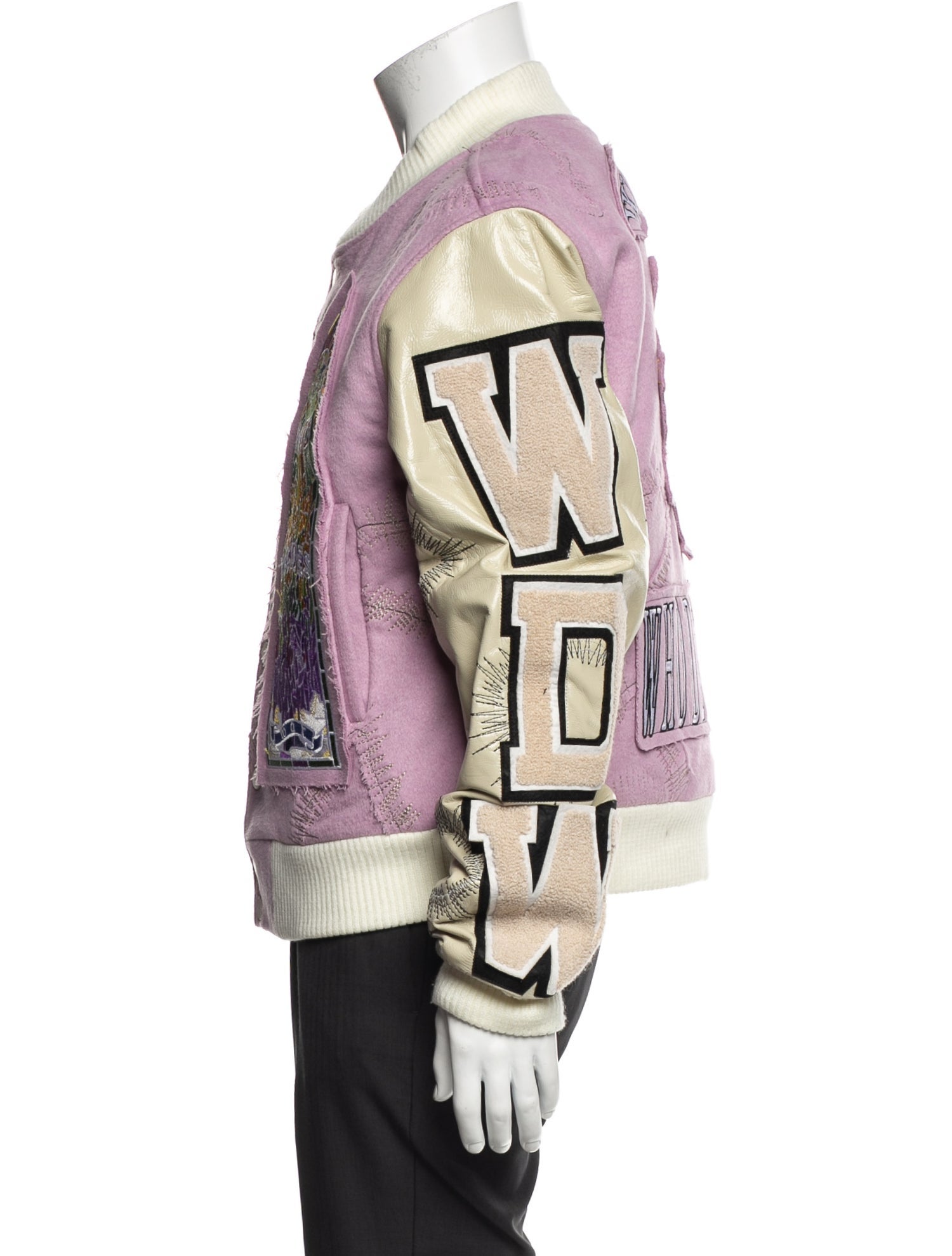 Who Decides War Patterned Bomber Jacket