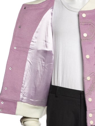 Who Decides War Patterned Bomber Jacket