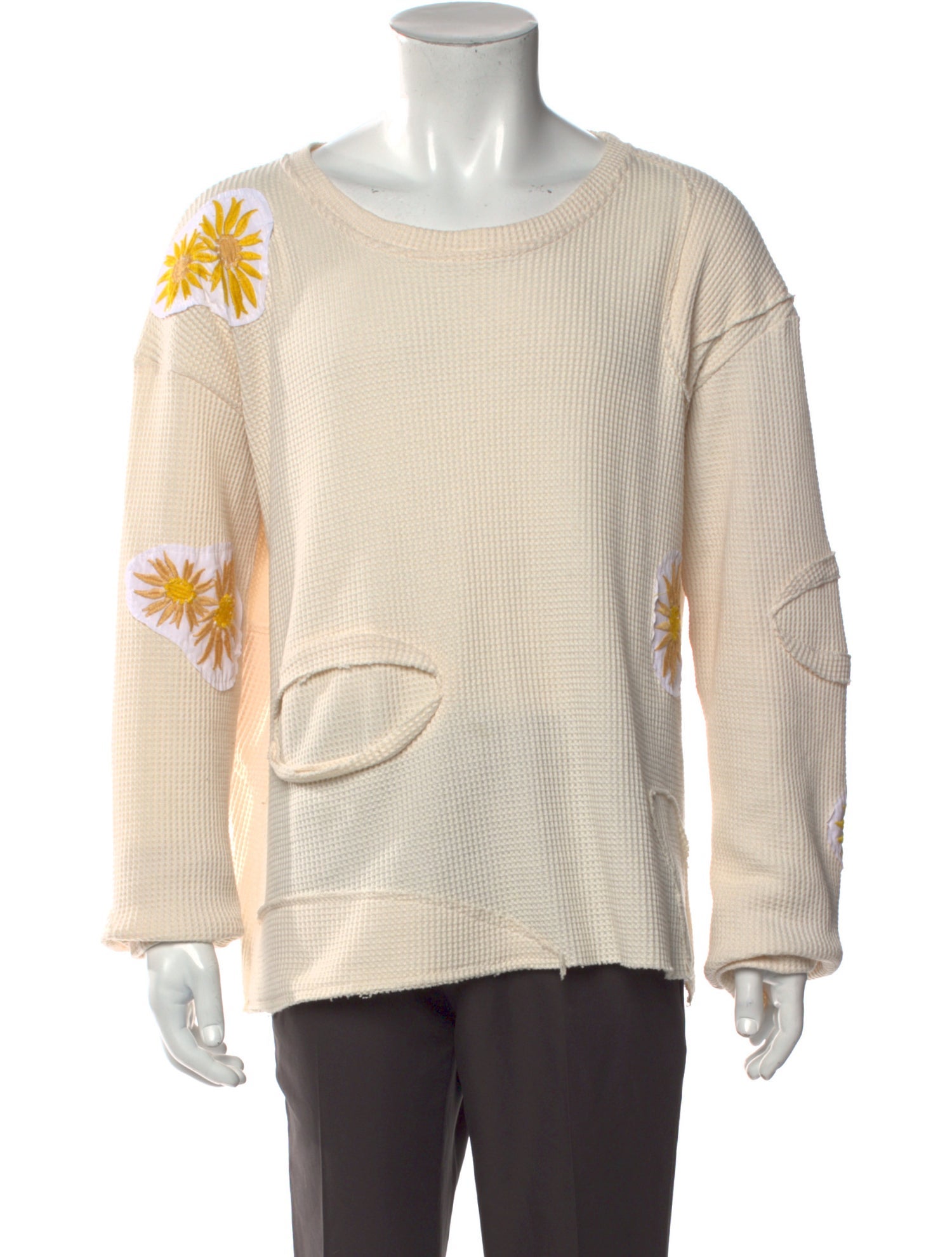 Who Decides War Graphic Print Crew Neck Pullover