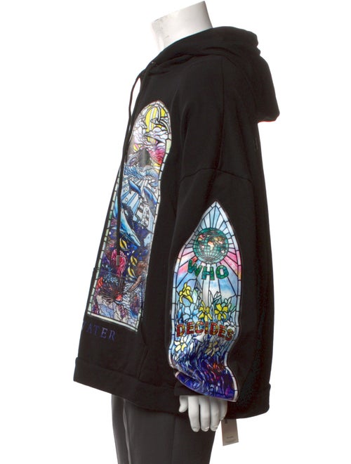 Who Decides War Graphic Print Crew Neck Hoodie