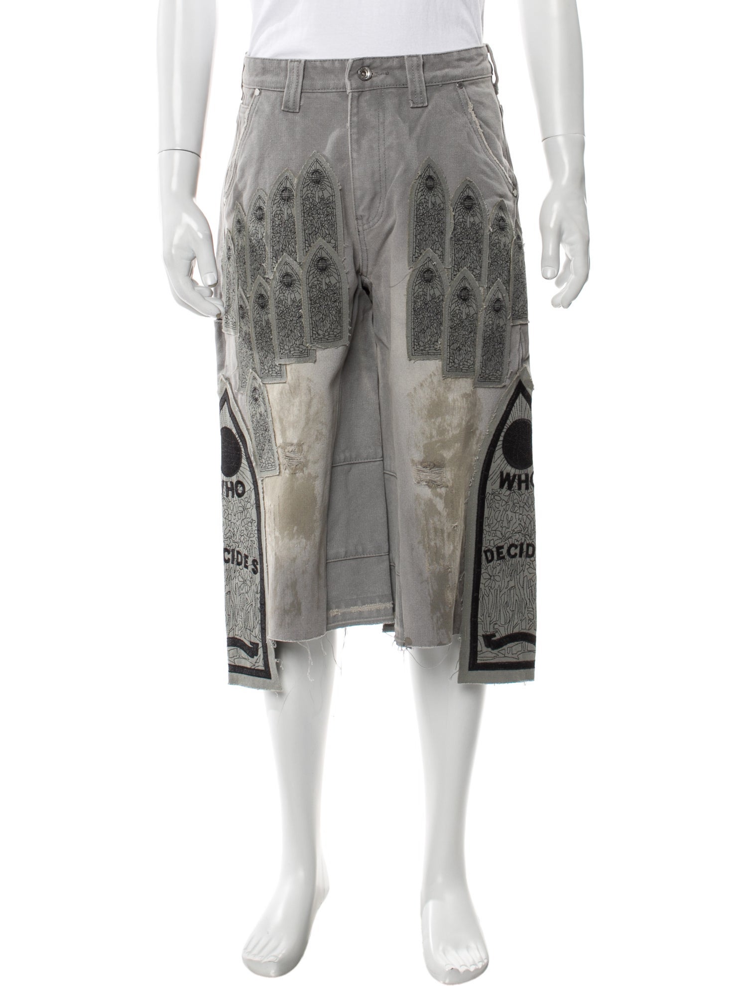 Who Decides War Graphic Print Denim Shorts w/ Tags