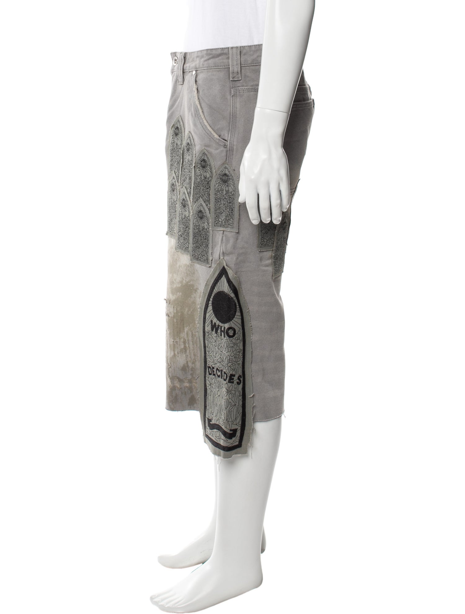 Who Decides War Graphic Print Denim Shorts w/ Tags