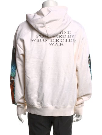 Who Decides War Graphic Print Crew Neck Hoodie