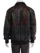 Who Decides War Leather Patterned Bomber Jacket