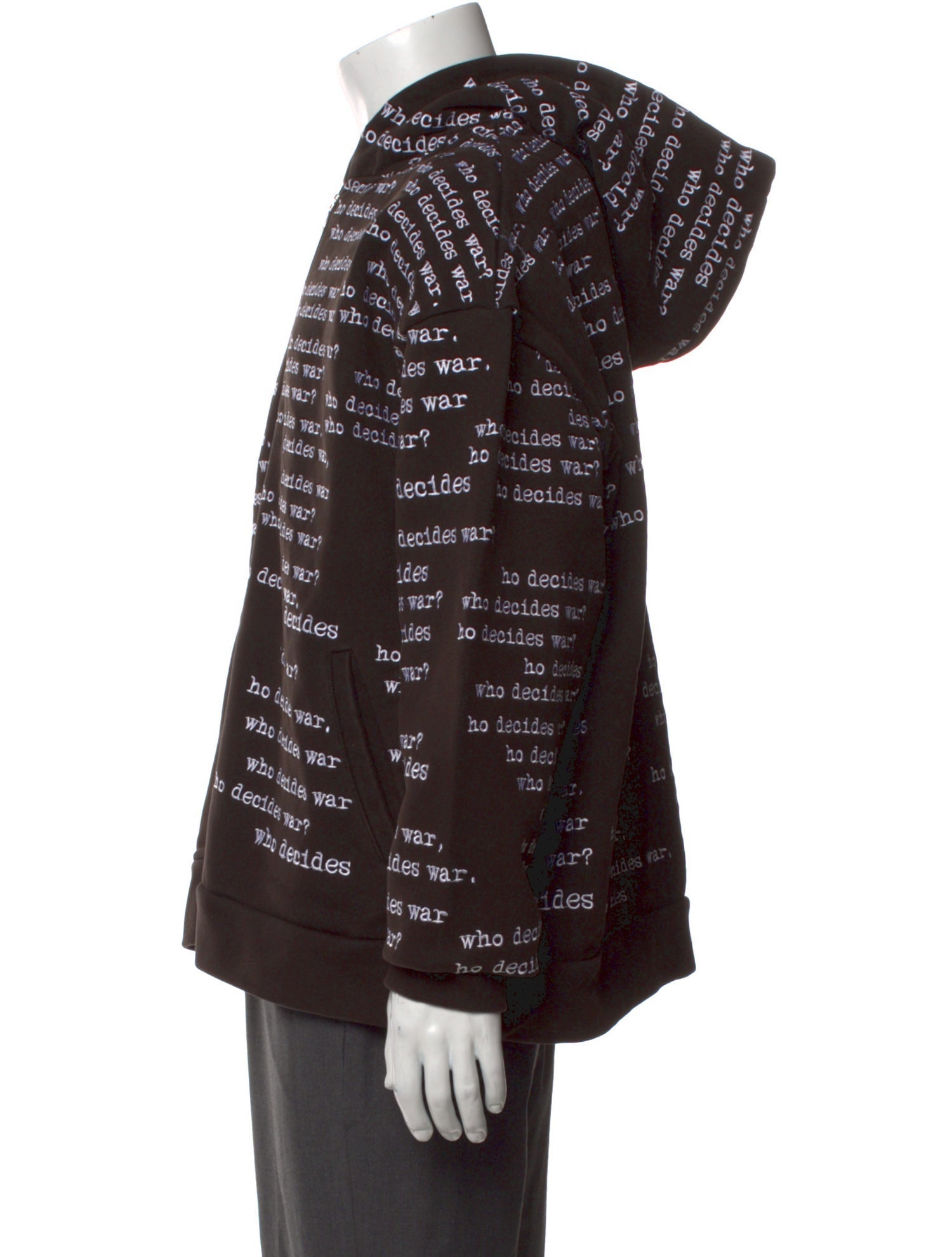 Who Decides War Printed V-Neck Hoodie