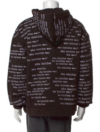 Who Decides War Printed V-Neck Hoodie