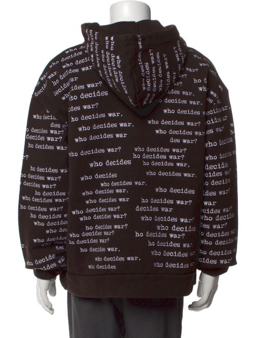 Who Decides War Printed V-Neck Hoodie