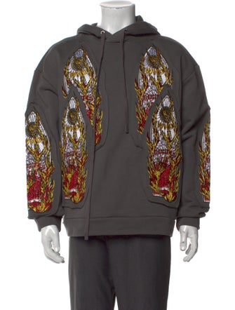 Who Decides War Graphic Print Crew Neck Hoodie