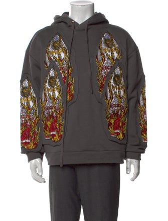 Who Decides War Graphic Print Crew Neck Hoodie