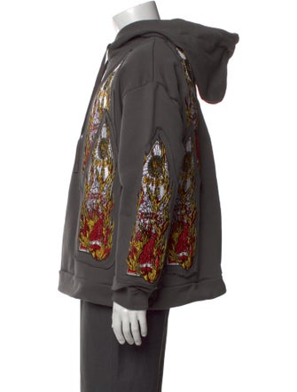 Who Decides War Graphic Print Crew Neck Hoodie