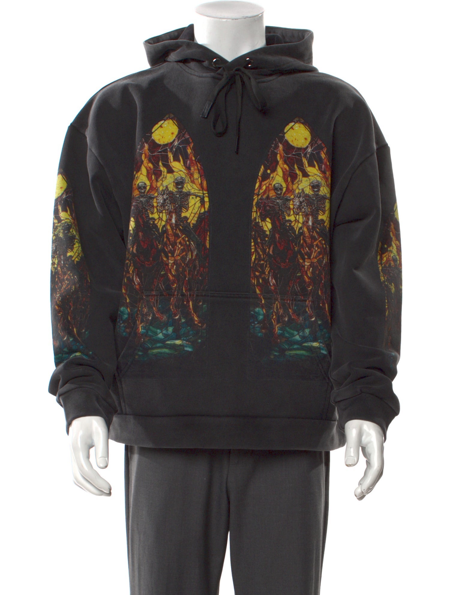 Who Decides War Graphic Print Crew Neck Hoodie