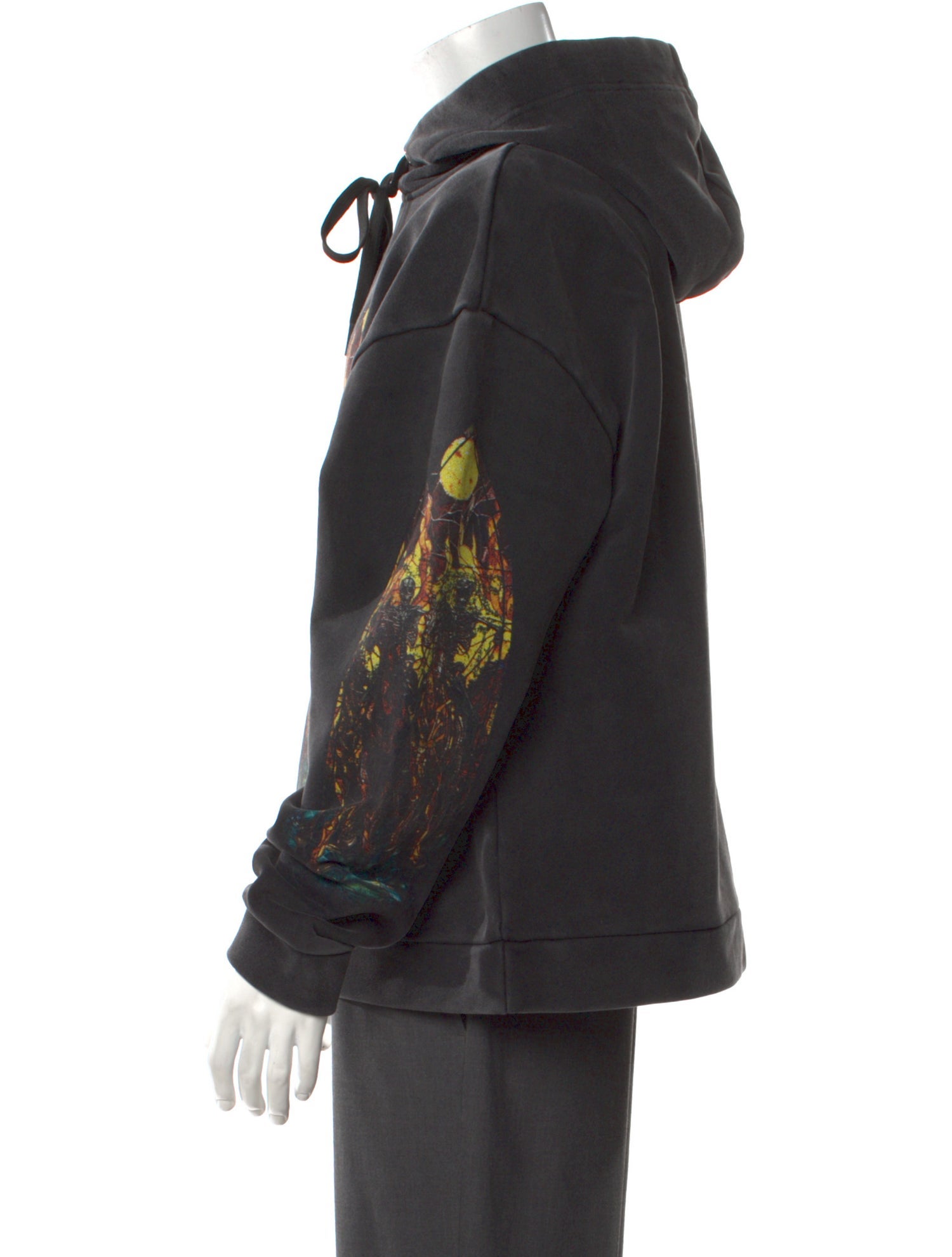 Who Decides War Graphic Print Crew Neck Hoodie