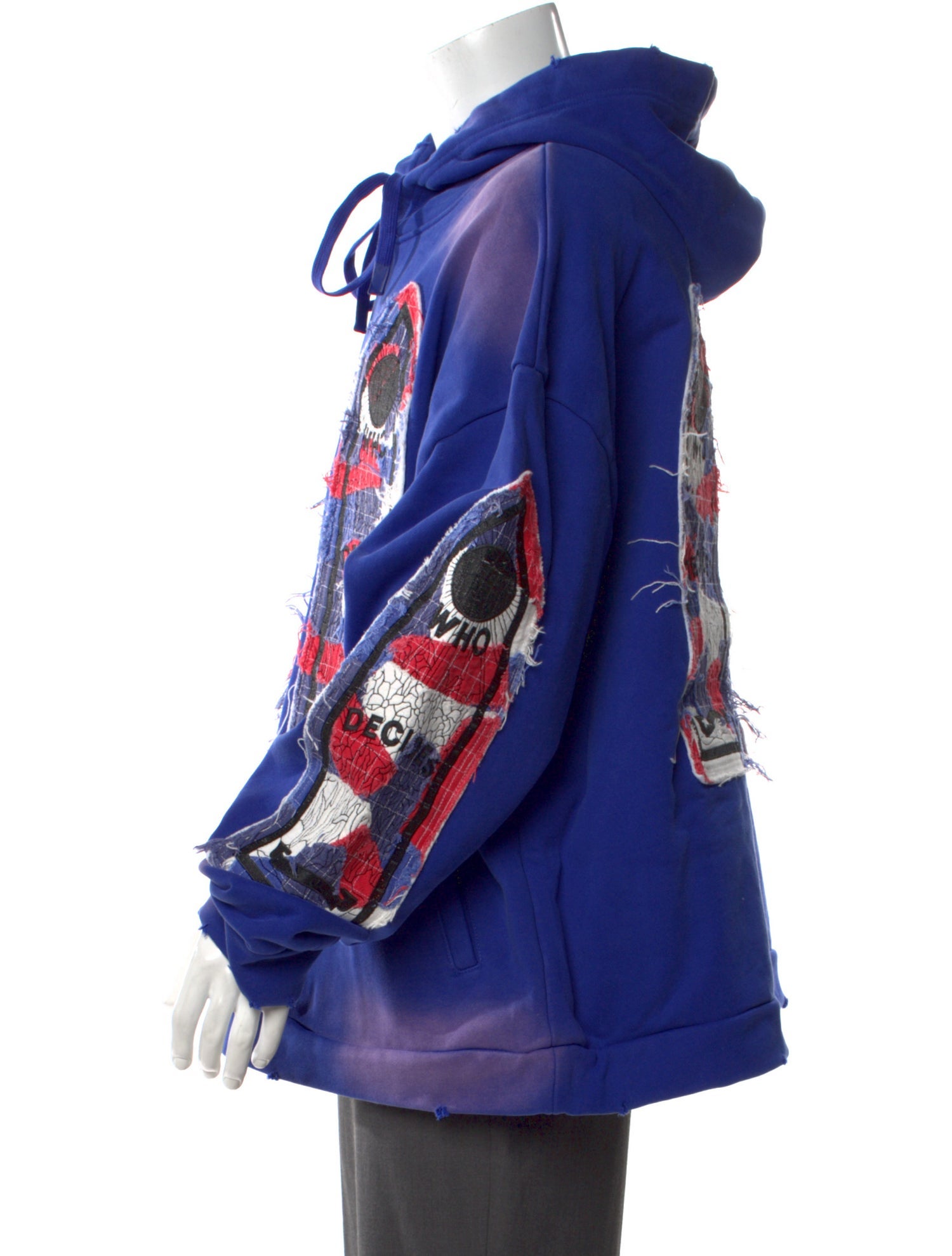 Who Decides War Graphic Print Crew Neck Hoodie