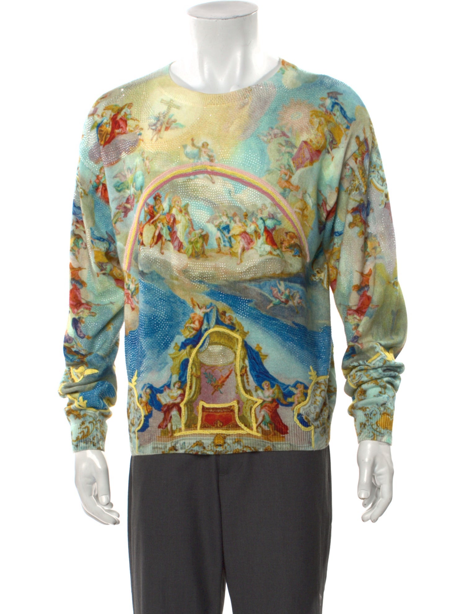 Who Decides War Printed Crew Neck Pullover w/ Tags