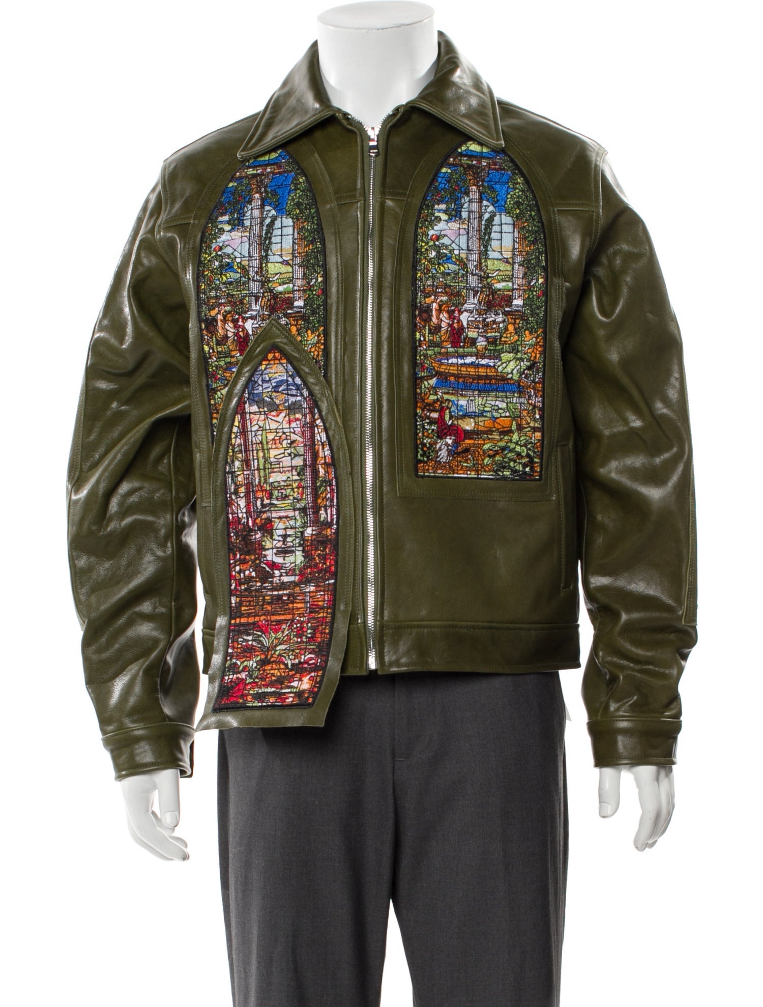 Who Decides War Leather Graphic Print Moto Jacket w/ Tags