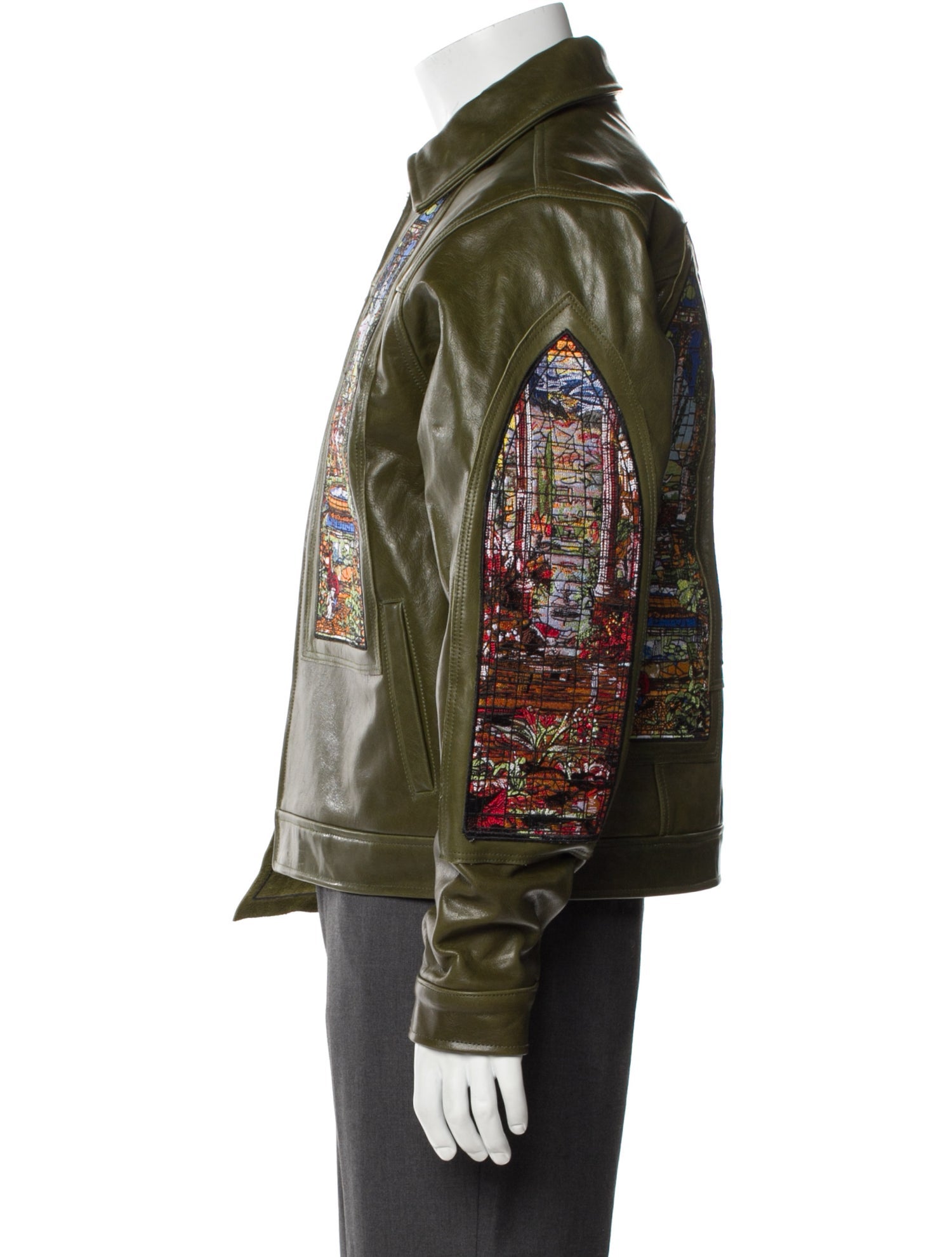 Who Decides War Leather Graphic Print Moto Jacket w/ Tags