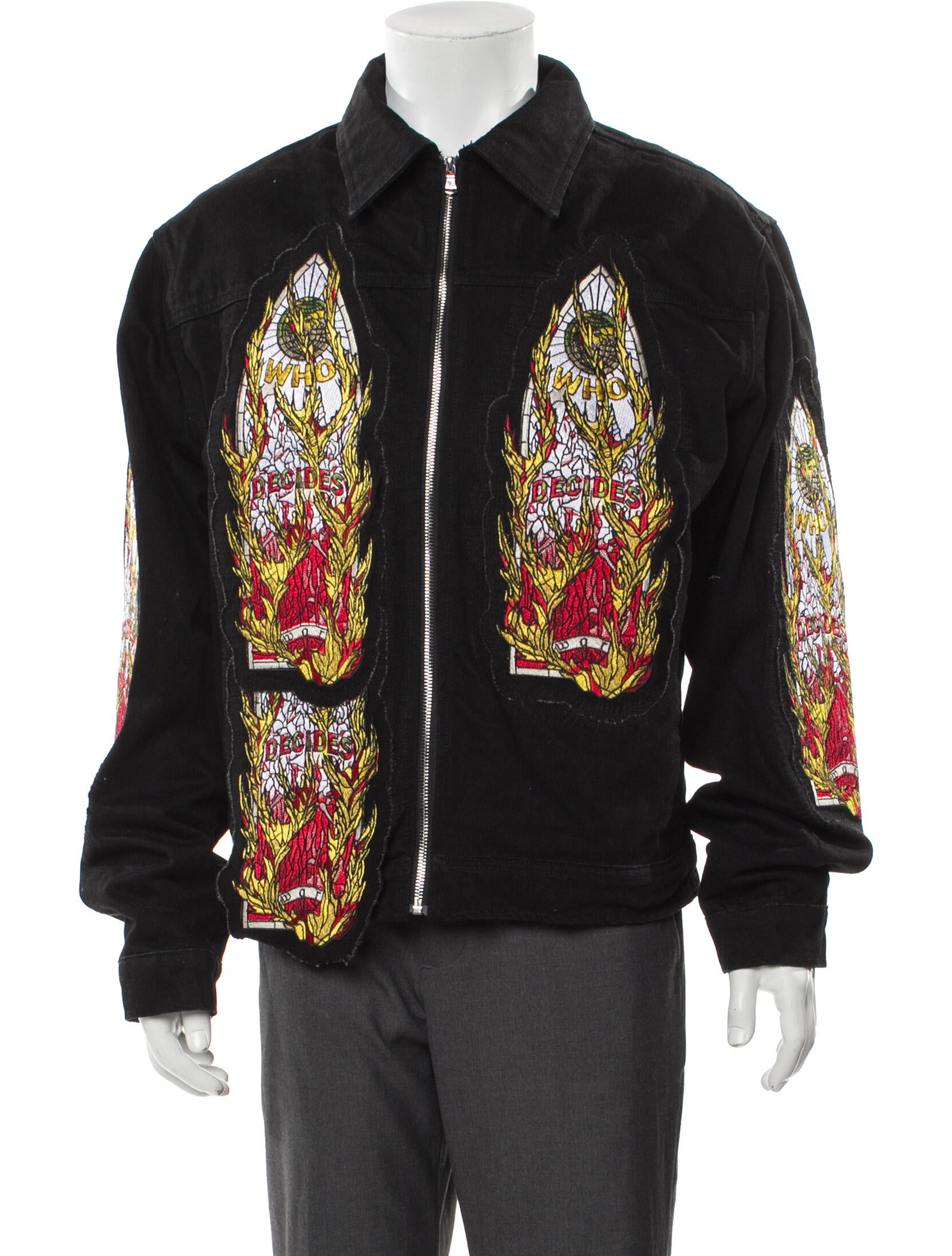 Who Decides War Printed Windbreaker w/ Tags