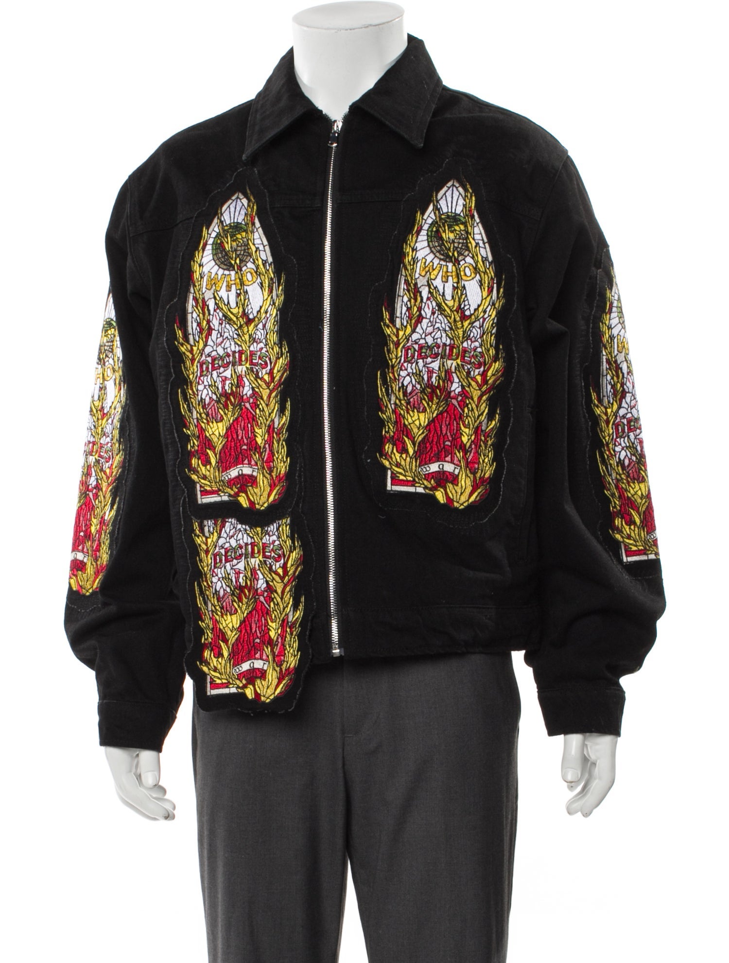 Who Decides War Graphic Print Jacket w/ Tags