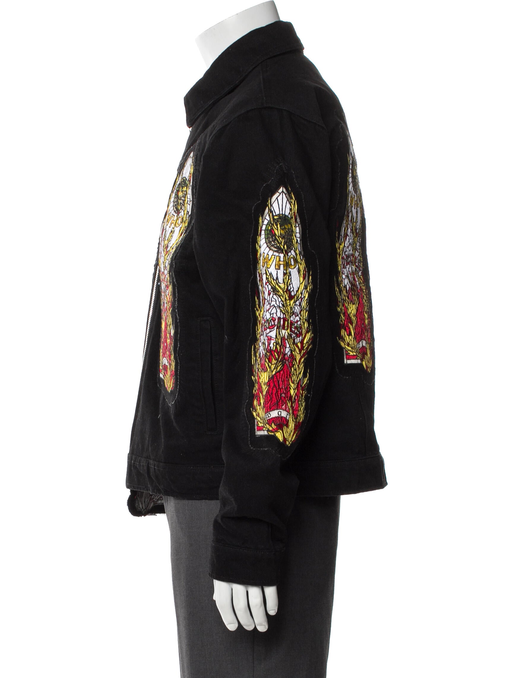 Who Decides War Printed Bomber Jacket w/ Tags