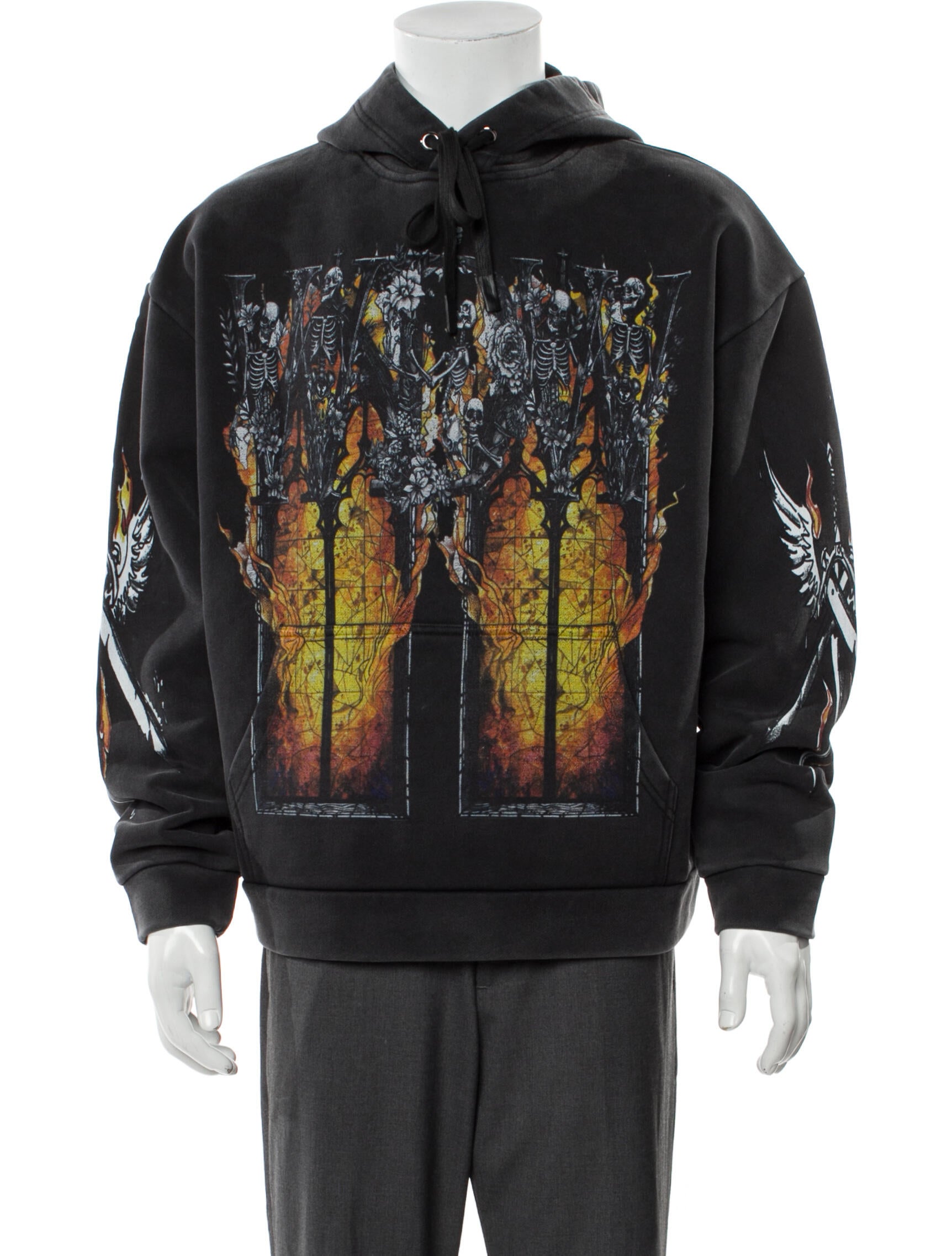 Who Decides War Graphic Print Crew Neck Hoodie