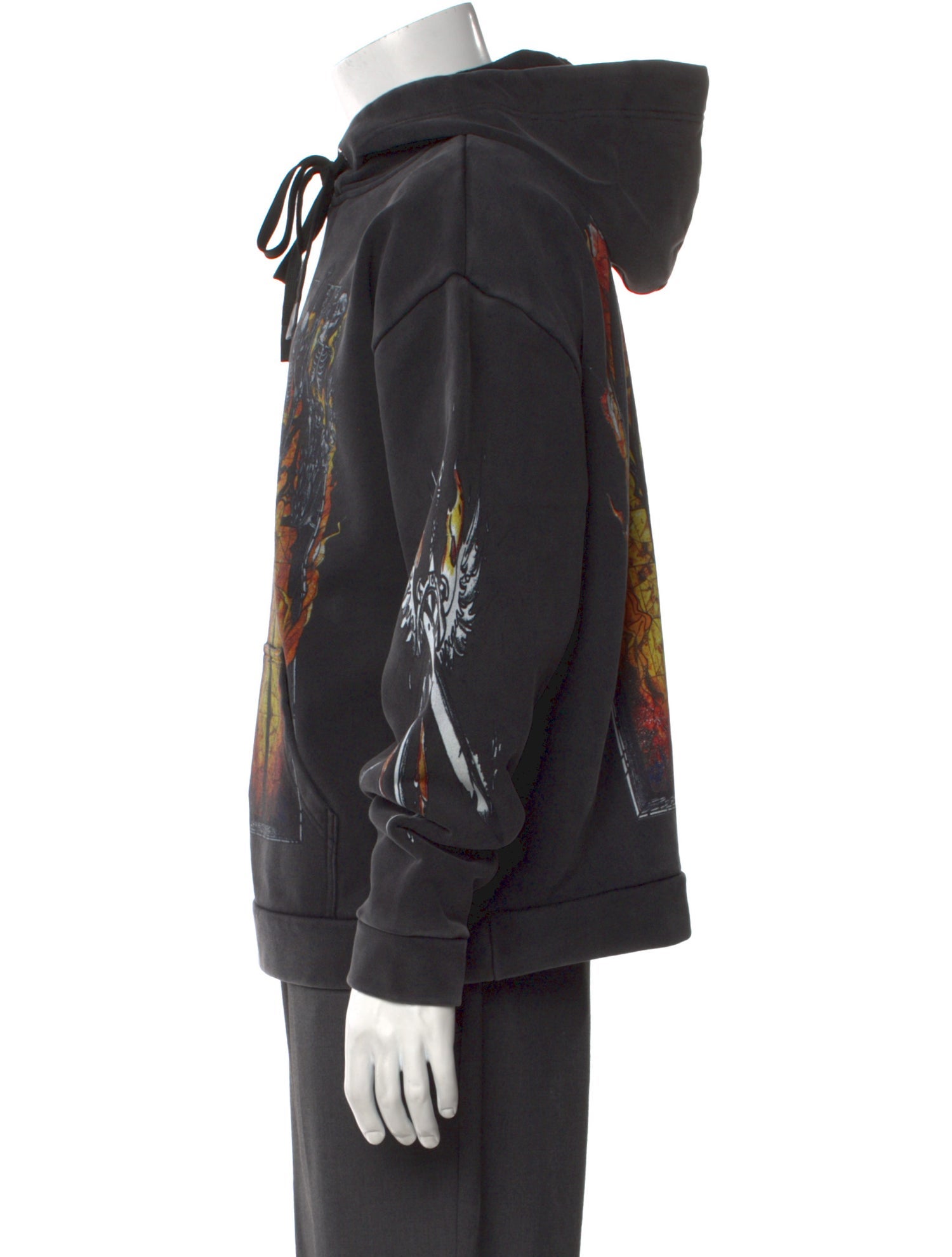 Who Decides War Graphic Print Crew Neck Hoodie