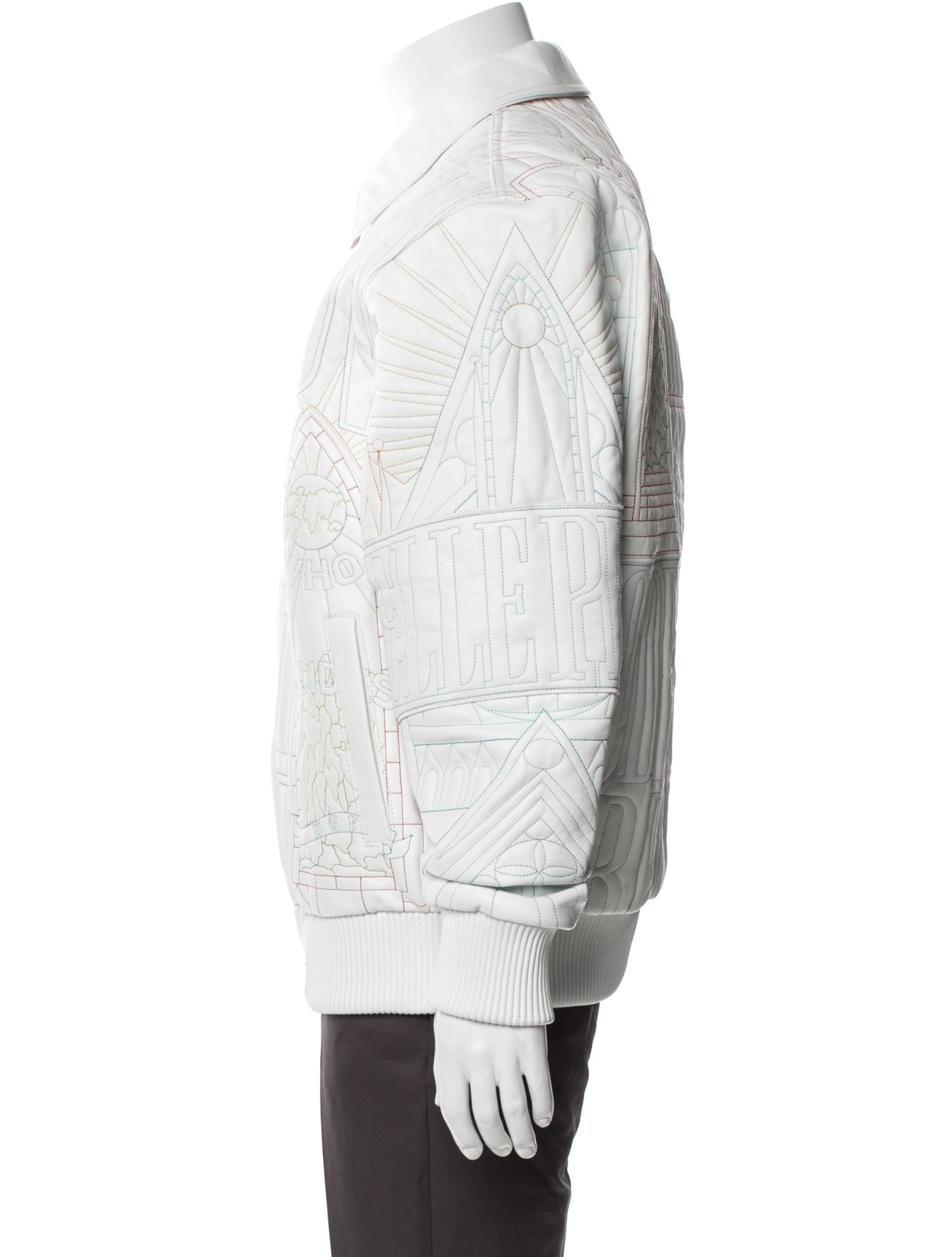 Who Decides War Leather Graphic Print Denim Jacket w/ Tags