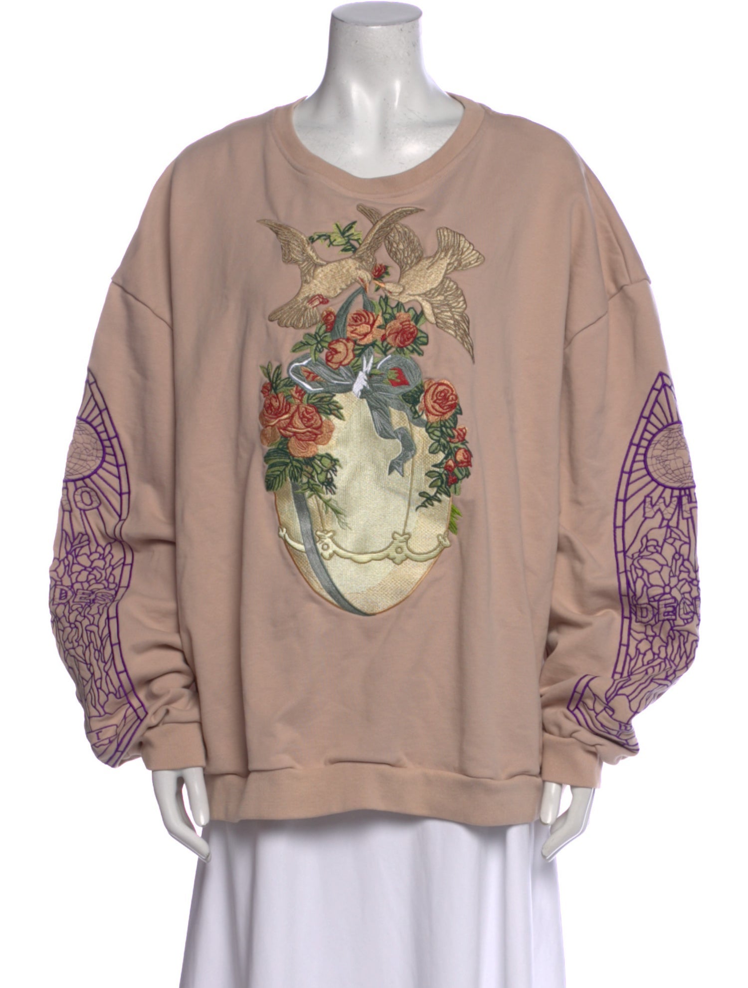 Who Decides War Graphic Print Crew Neck Sweatshirt