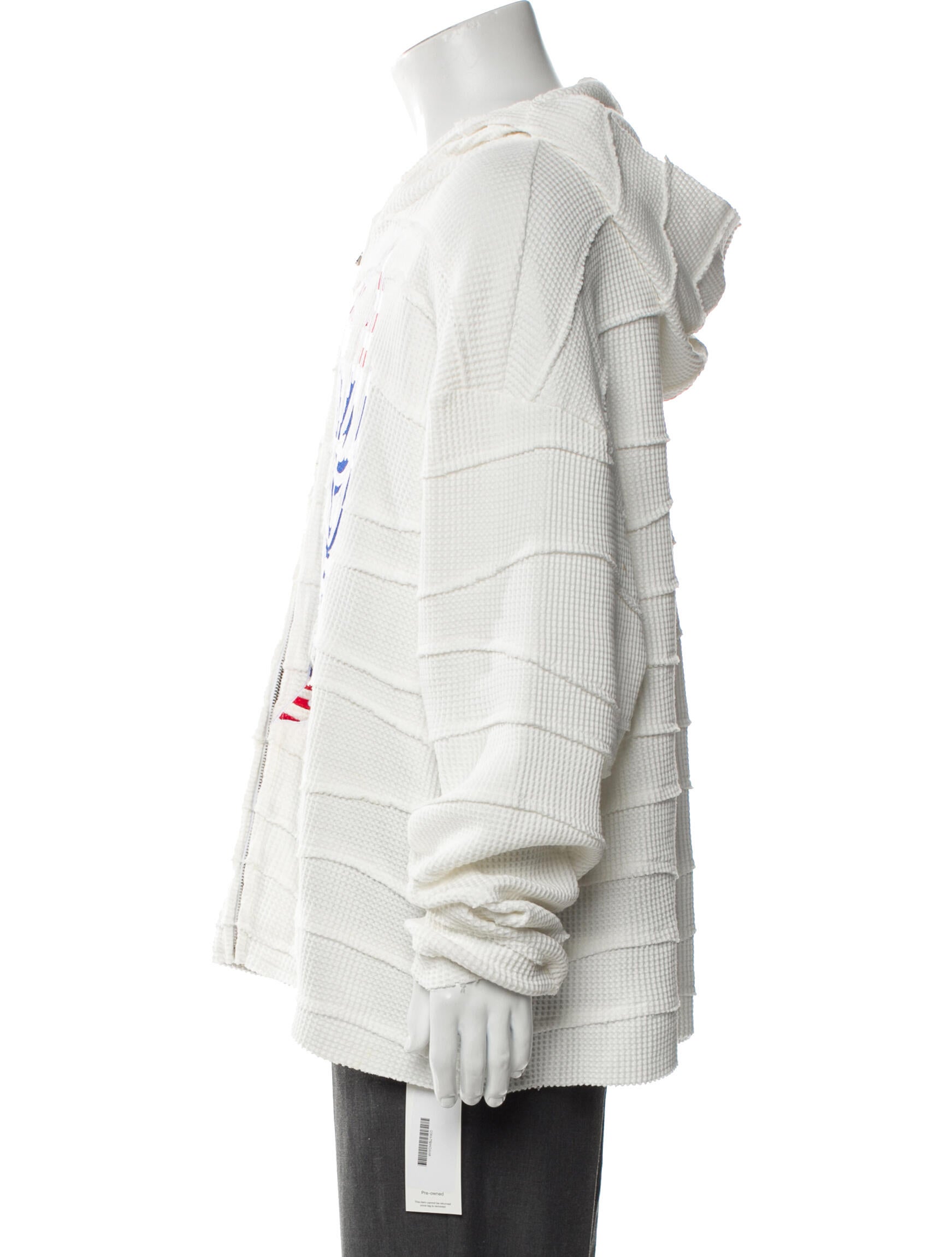 Who Decides War Patterned V-Neck Hoodie