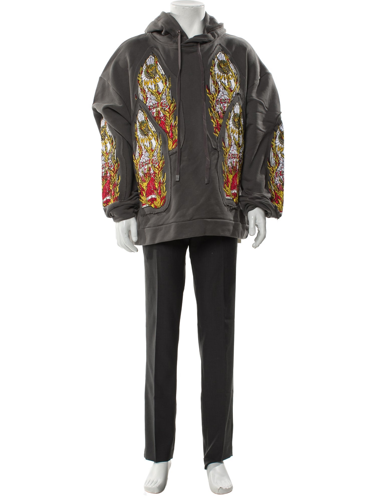 Who Decides War Printed Crew Neck Hoodie w/ Tags