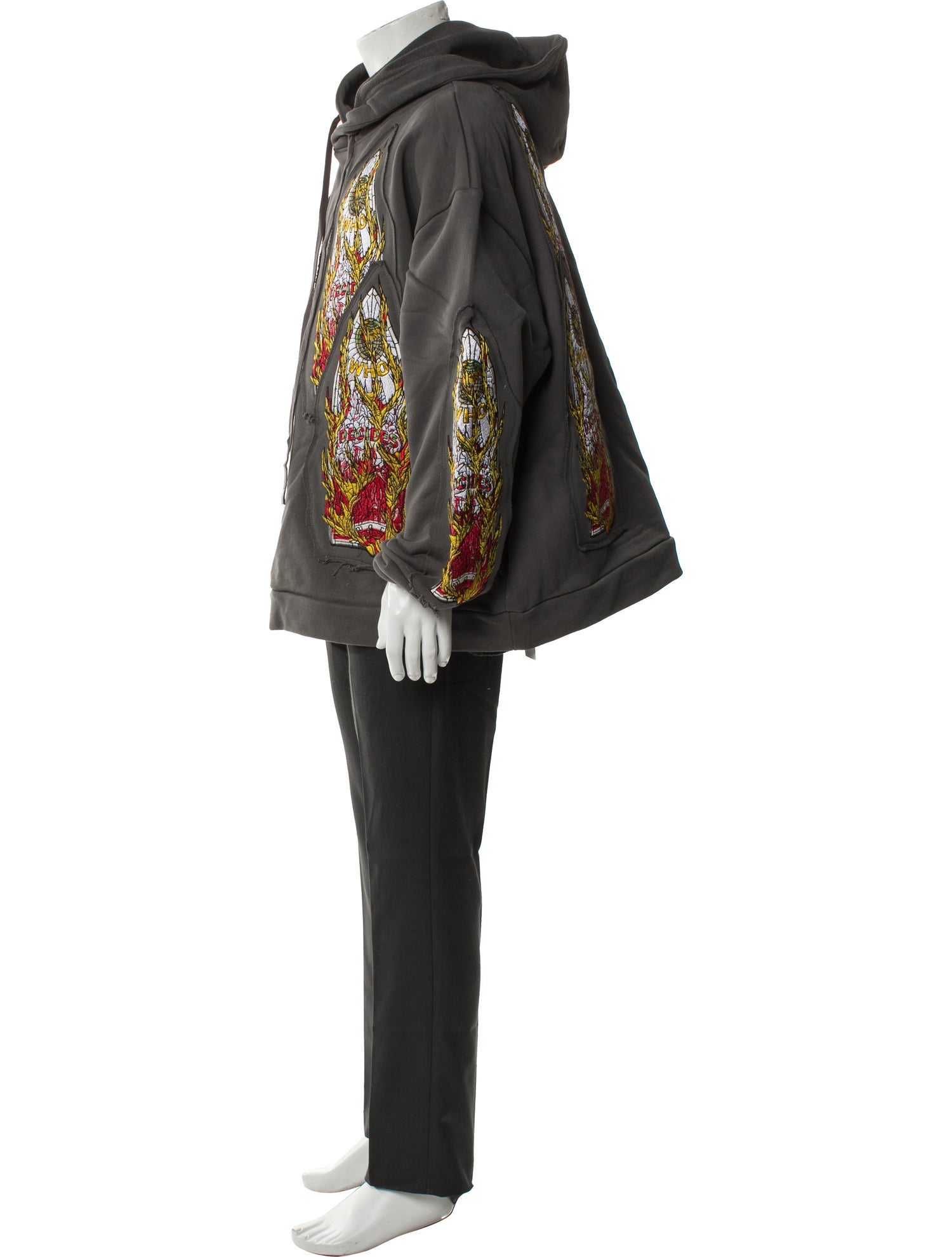 Who Decides War Printed Crew Neck Hoodie w/ Tags