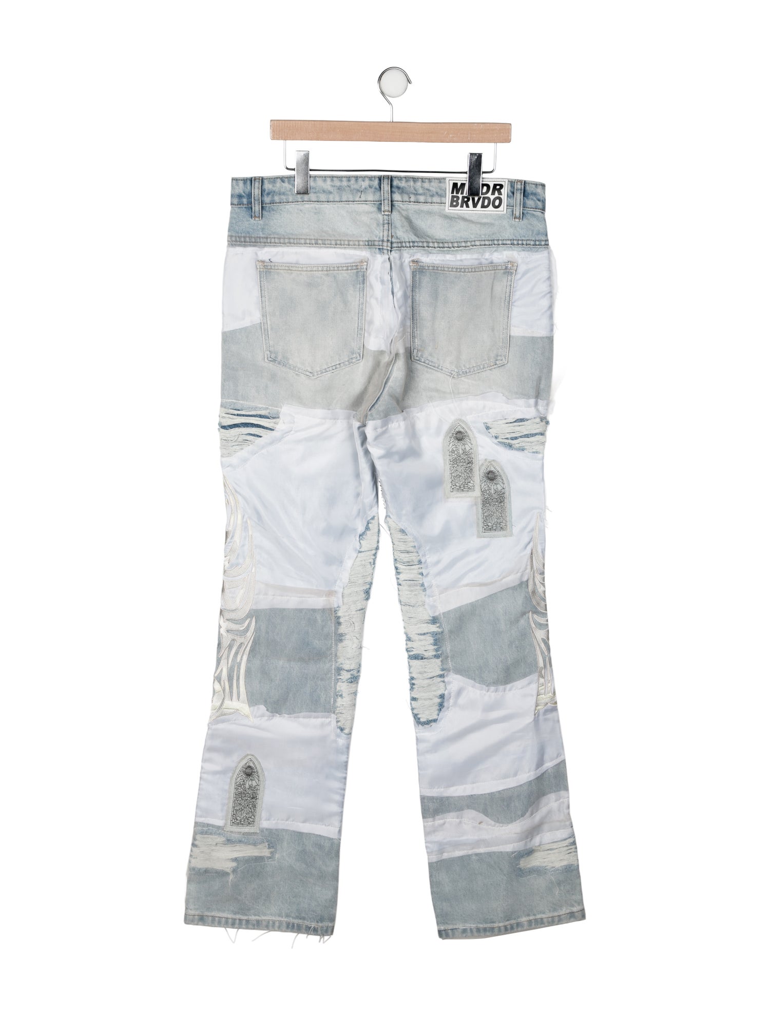 Who Decides War Winged Organza Straight-Leg Jeans